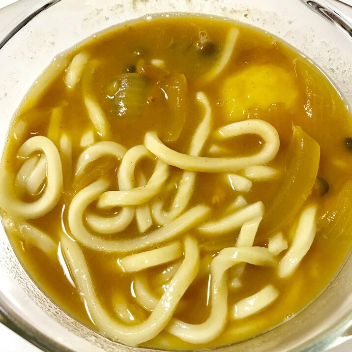 レンジでカレーうどん！